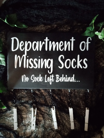 Department of Missing Socks Lost Sock Sign