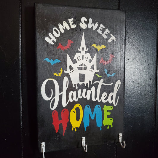 Pride Haunted Home Key Holder Sign