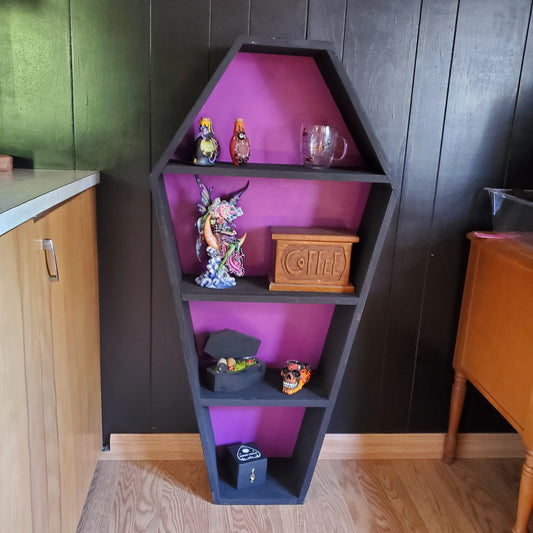 4ft Witchy Purple Coffin Shelf