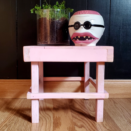 Light Pink Wood Plant Stand