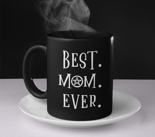 Best Mom Ever Pentacle Black Coffee Cup