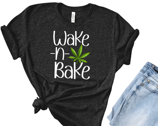 Wake N Bake Stoner Ladies Shirt