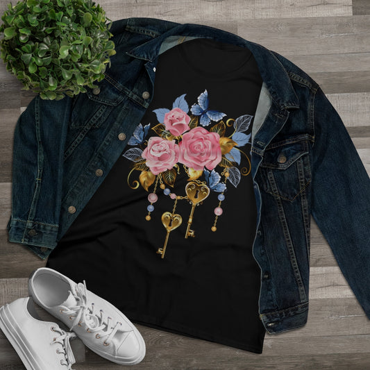 Pastel Goth Floral Butterfly Shirt