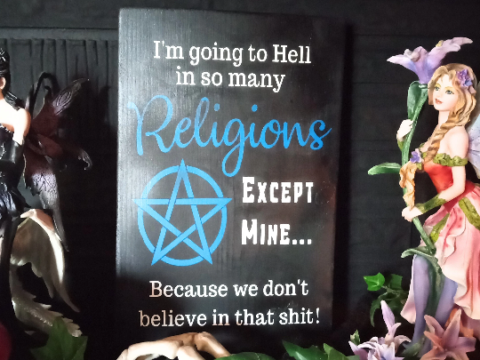 Going to Hell Religious Wall Sign