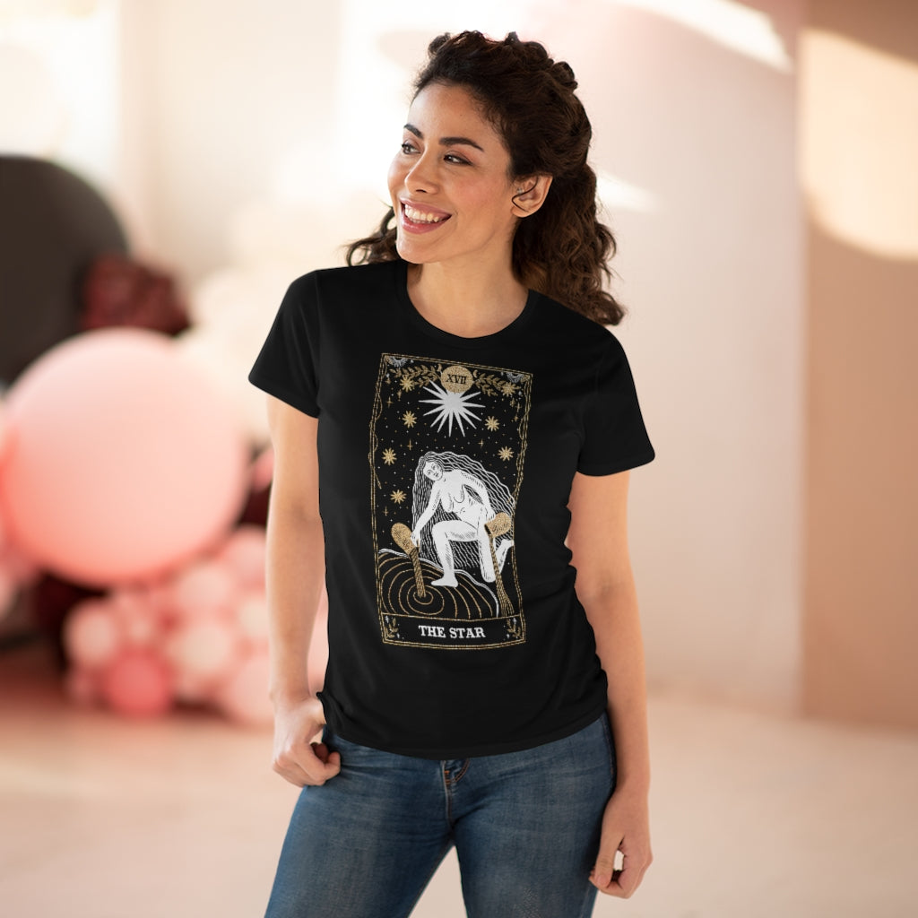 The Star Tarot Card Ladies T-Shirt