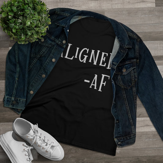 Aligned As Fuck Funny Spiritual Ladies T-Shirt