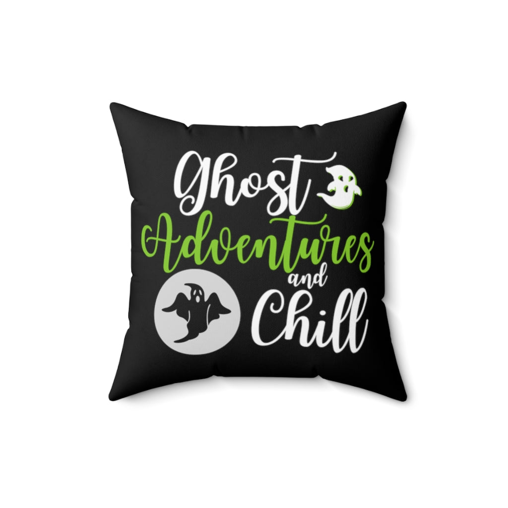 Ghost Adventures and Chill Wicked Green and Black Throw Pillow