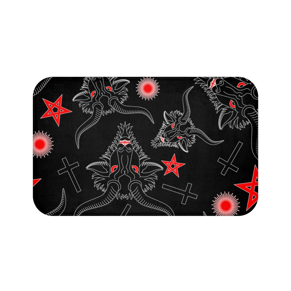 Baphomet Pattern Bath Mat