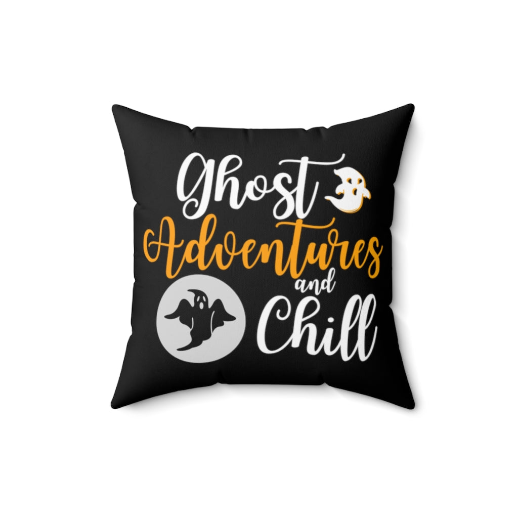 Ghost Adventures and Chill Orange and Black Throw Pillow