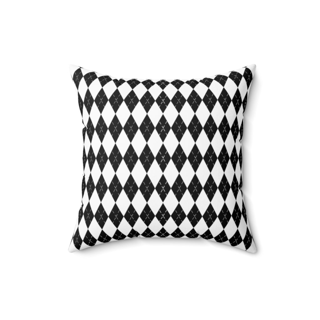 Freak Show Black and Blue Striped Throw Pillow