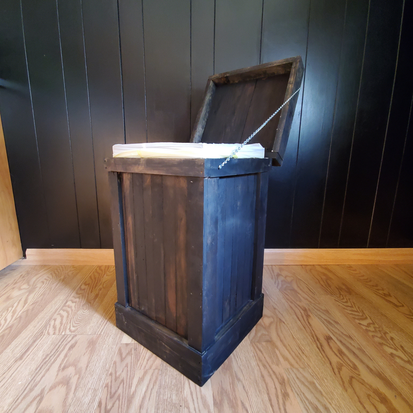 Wood Kitchen Trash Can