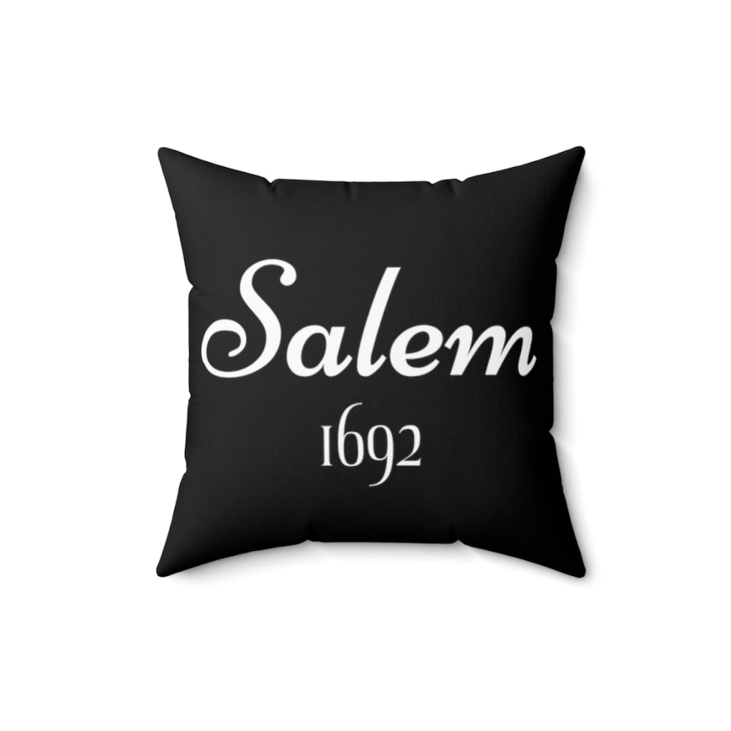 Salem 1692 Black Throw Pillow