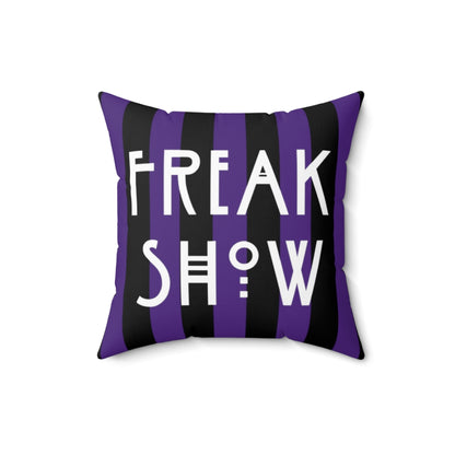 Freak Show Black and Purple Striped Throw Pillow