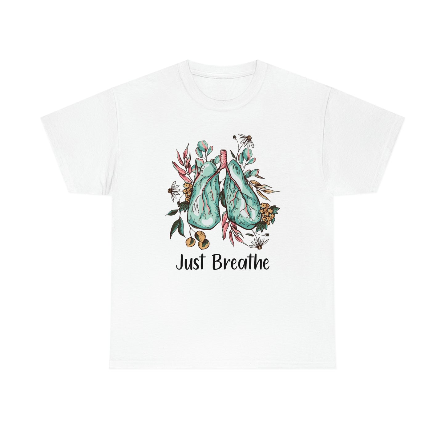 Just Breathe Floral Lungs Ladies T-Shirt