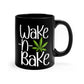 Wake and Bake Stoner Black Coffee Cup