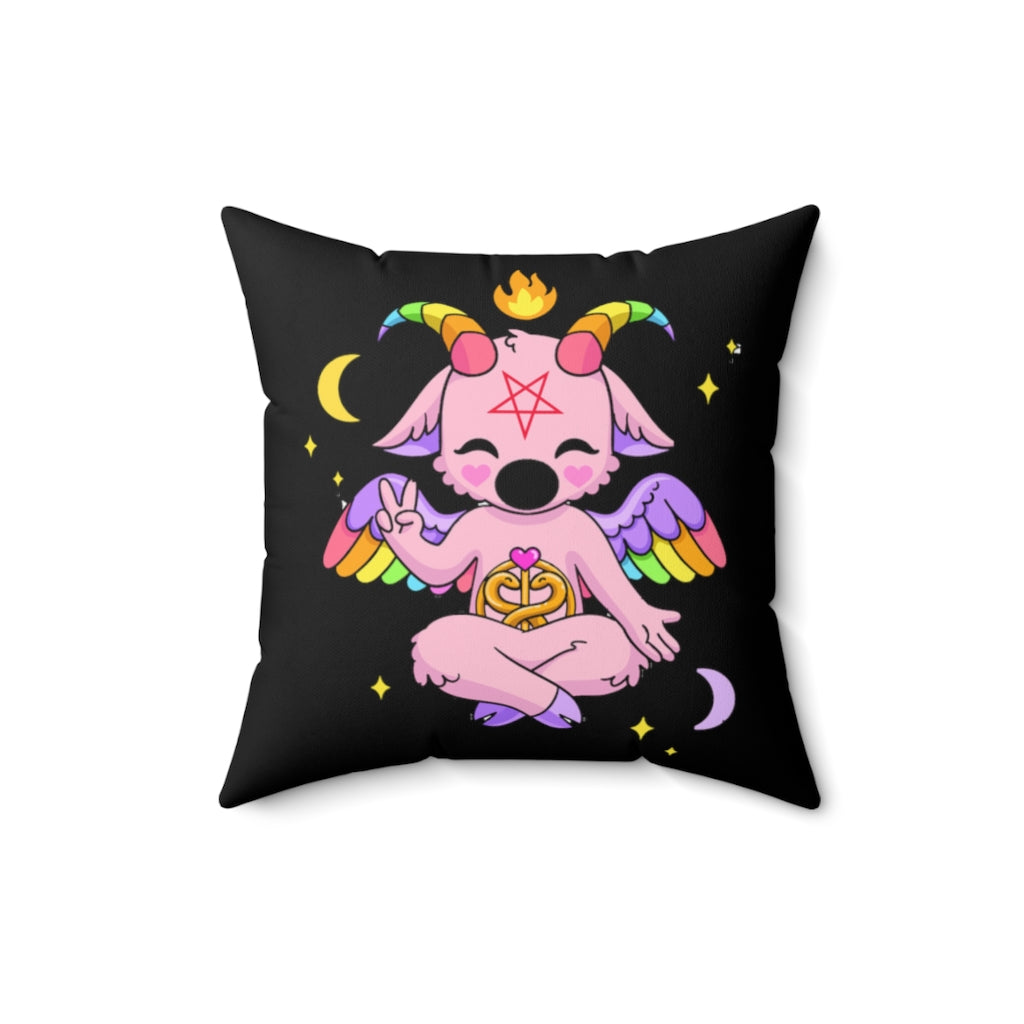 Pastel Goth Baphomet Throw Pillow