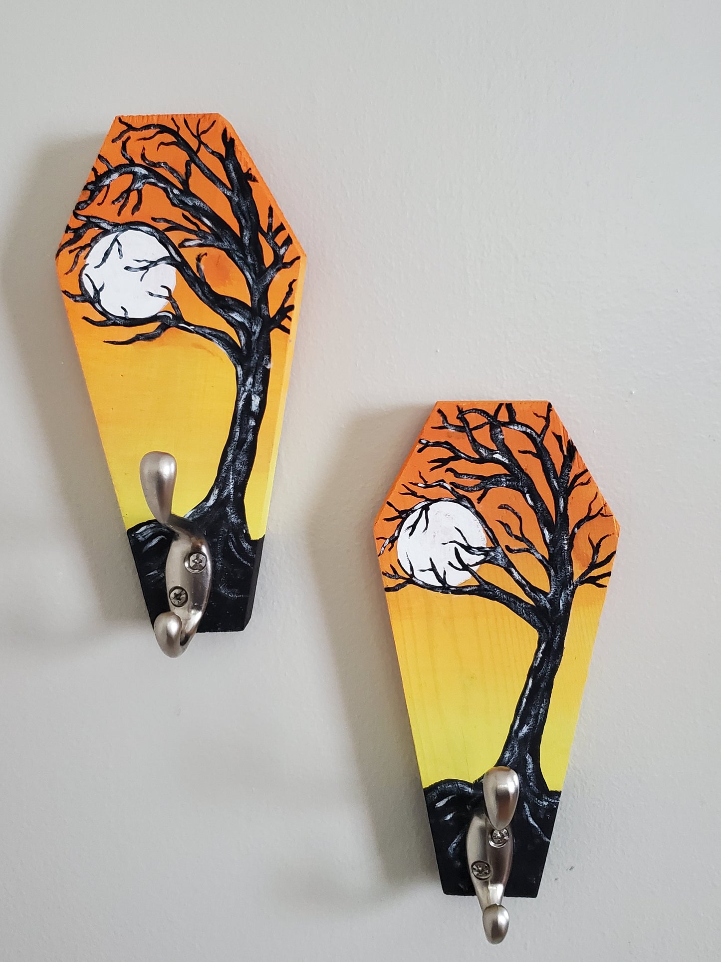 Halloween Tree Coffin Towel/Cup Holders