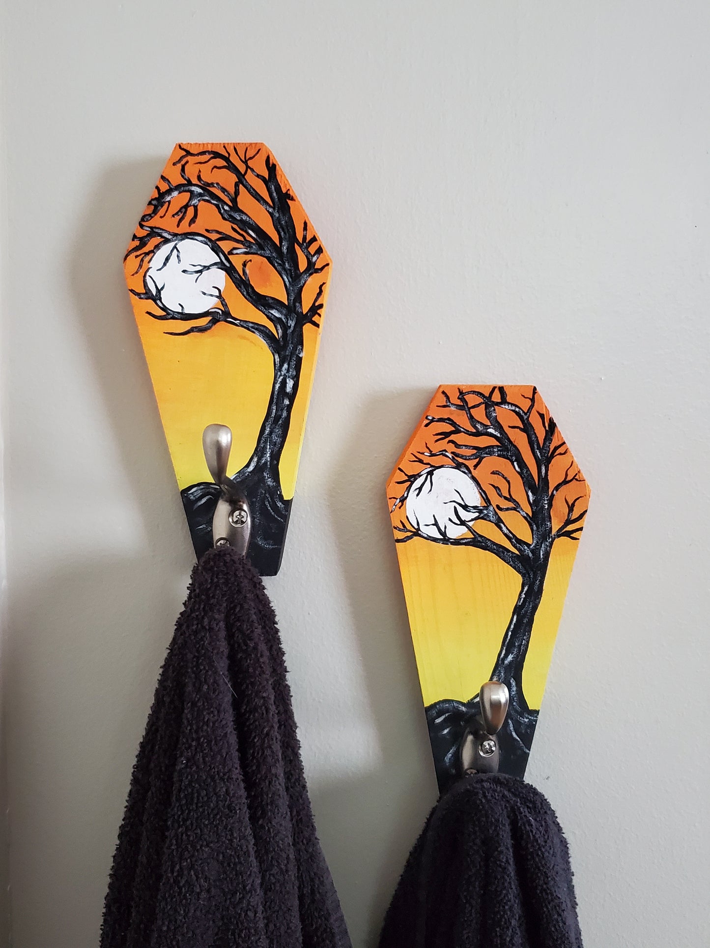 Halloween Tree Coffin Towel/Cup Holders