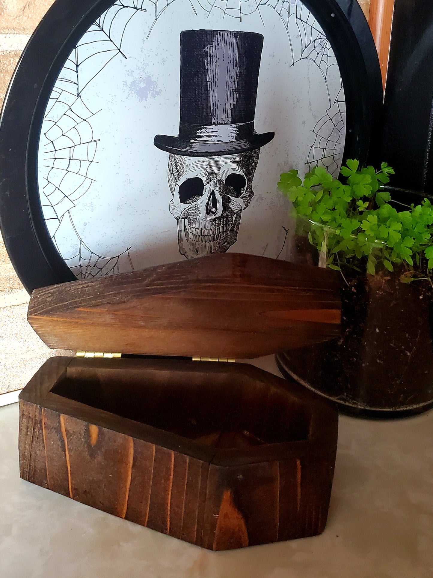 Skeleton Hand Coffin Trinket Box