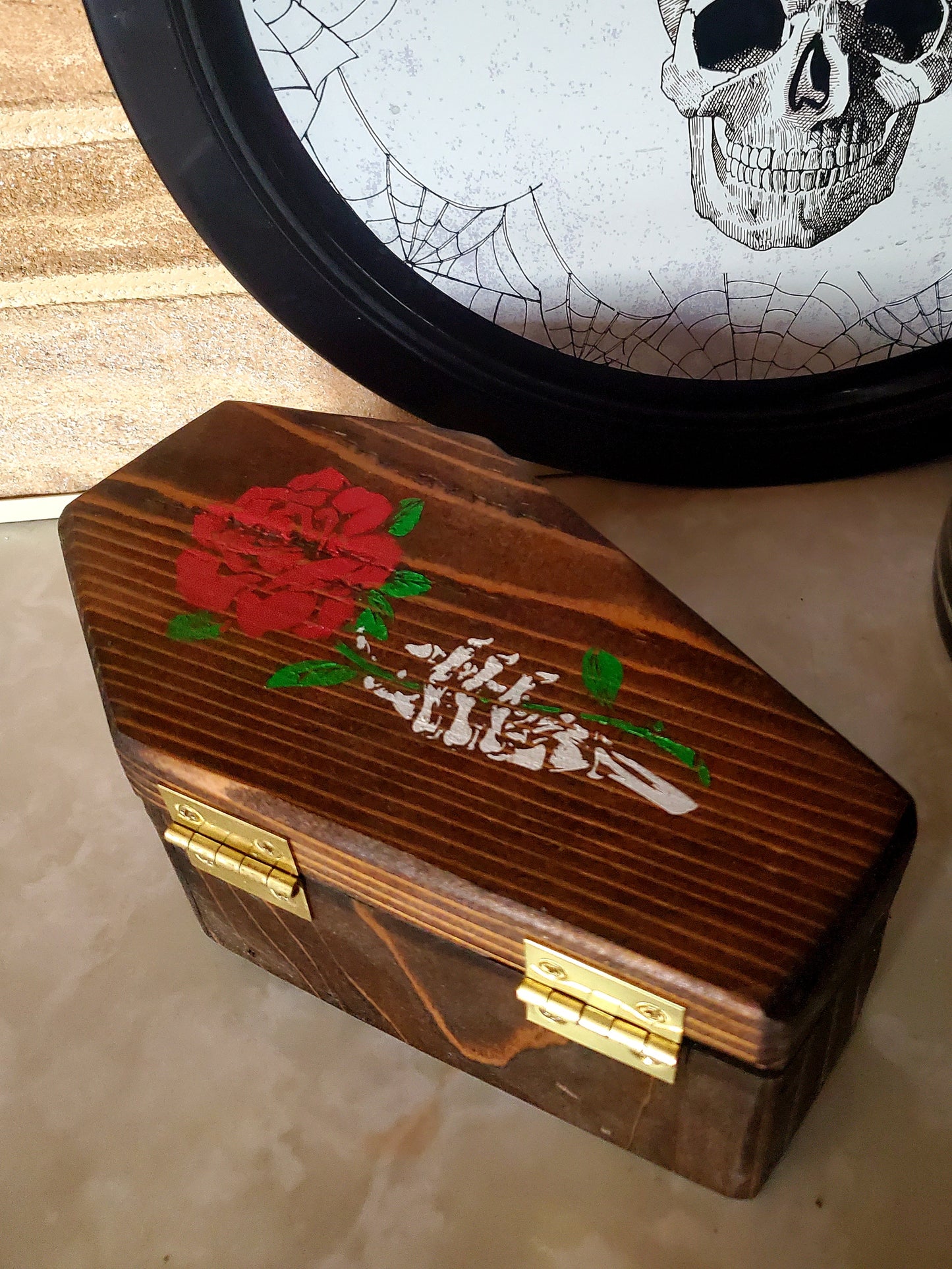 Skeleton Hand Coffin Trinket Box