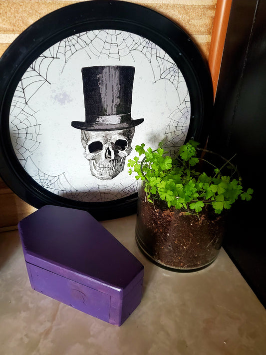 Purple Coffin Trinket Box