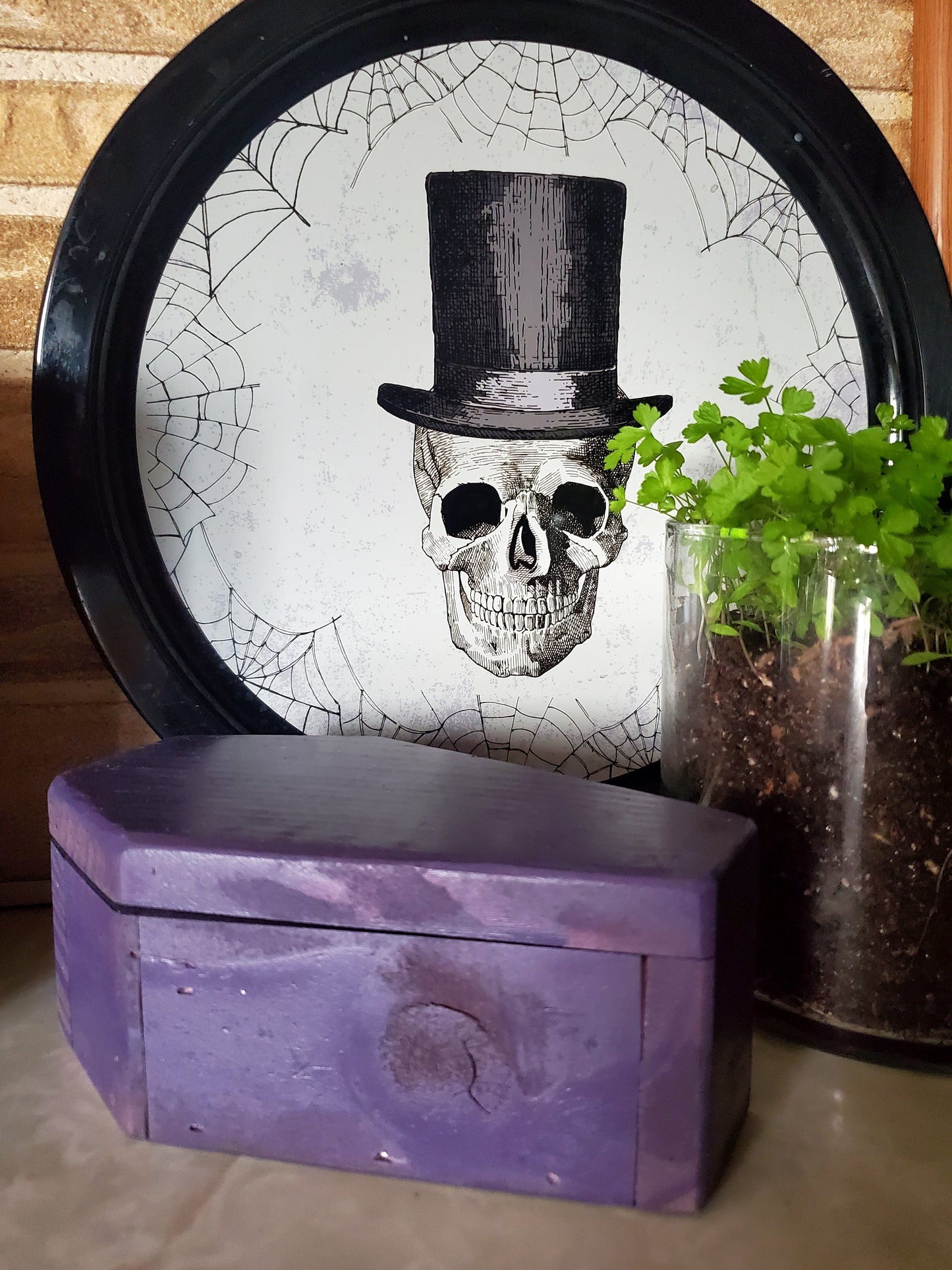 Purple Coffin Trinket Box