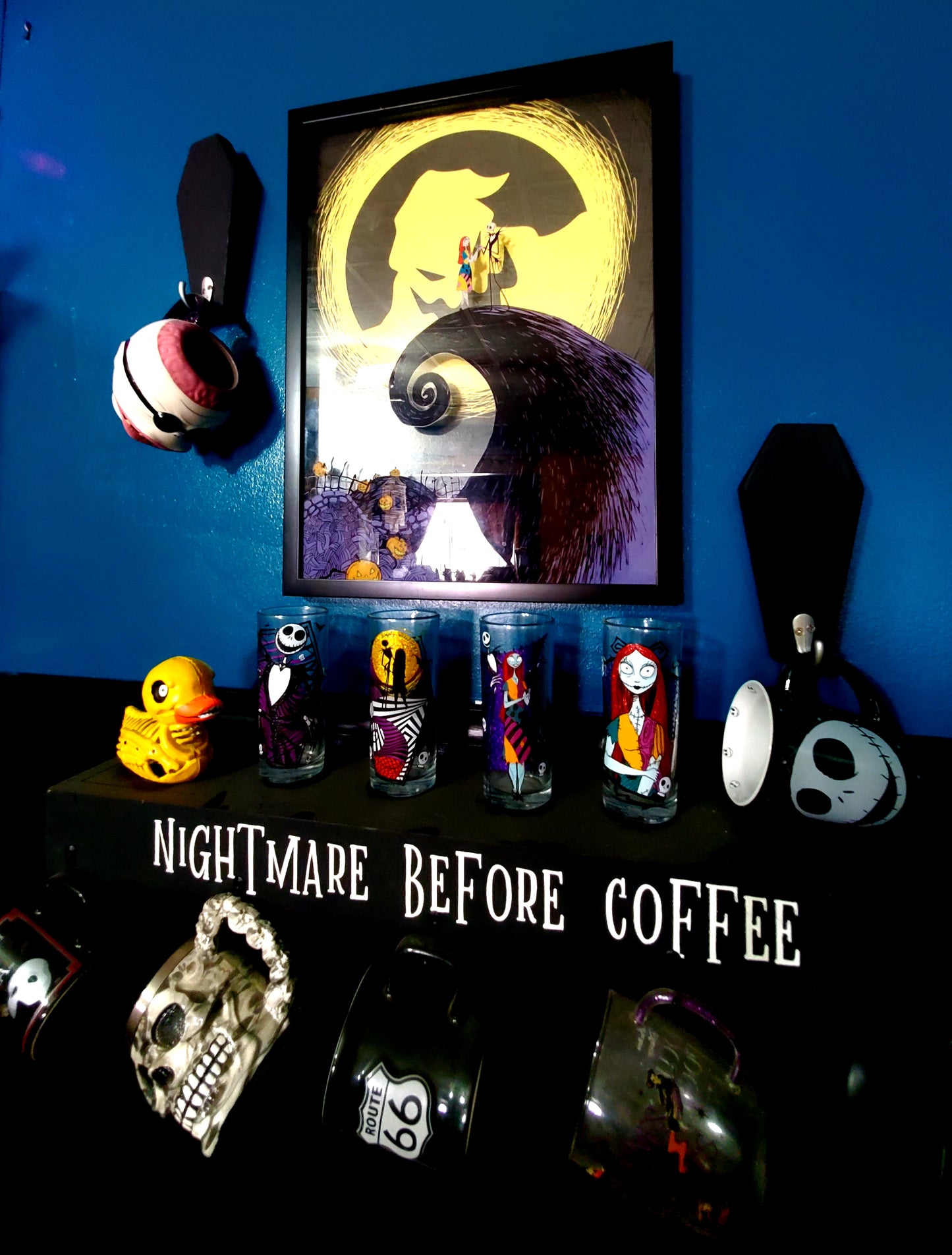 Nightmare Before Coffee Hanging Shelf