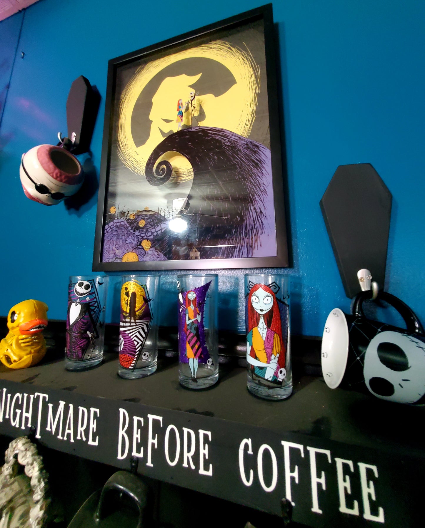 Nightmare Before Coffee Hanging Shelf