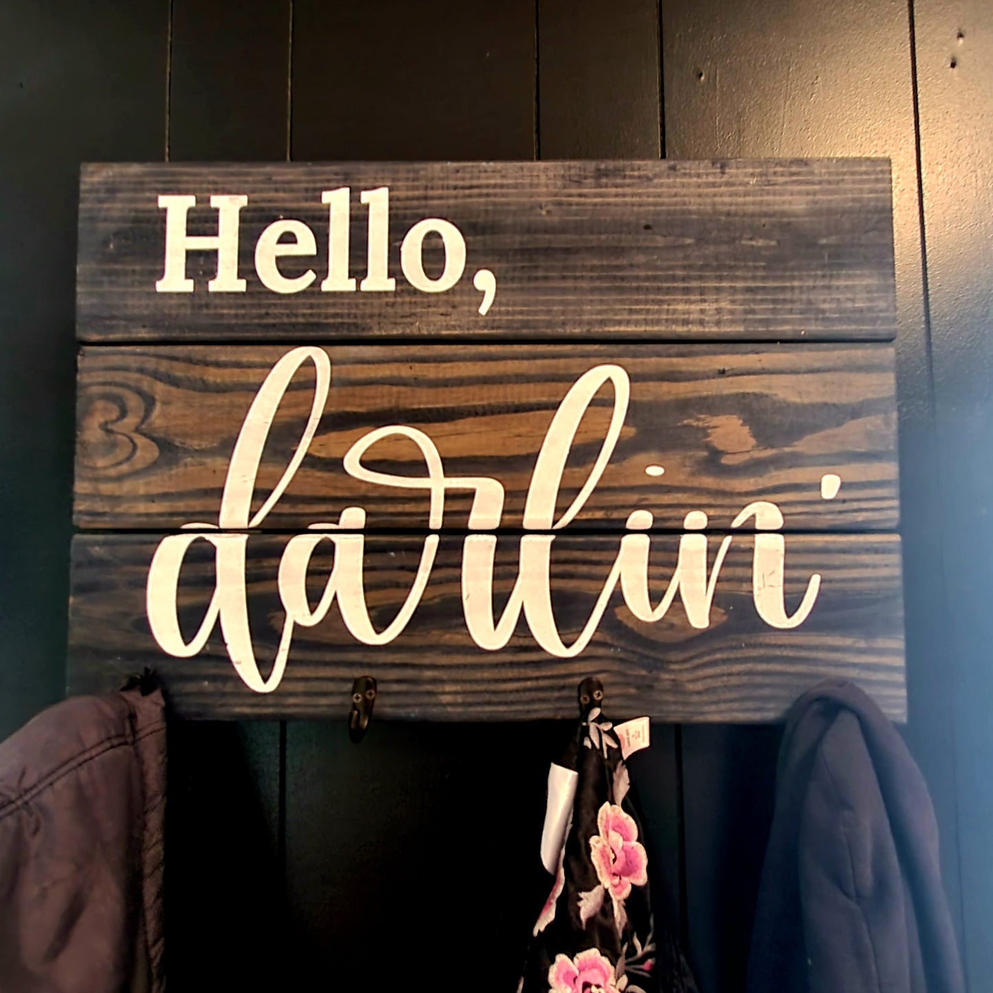 Hello Darlin' Dark Blue Coat Rack