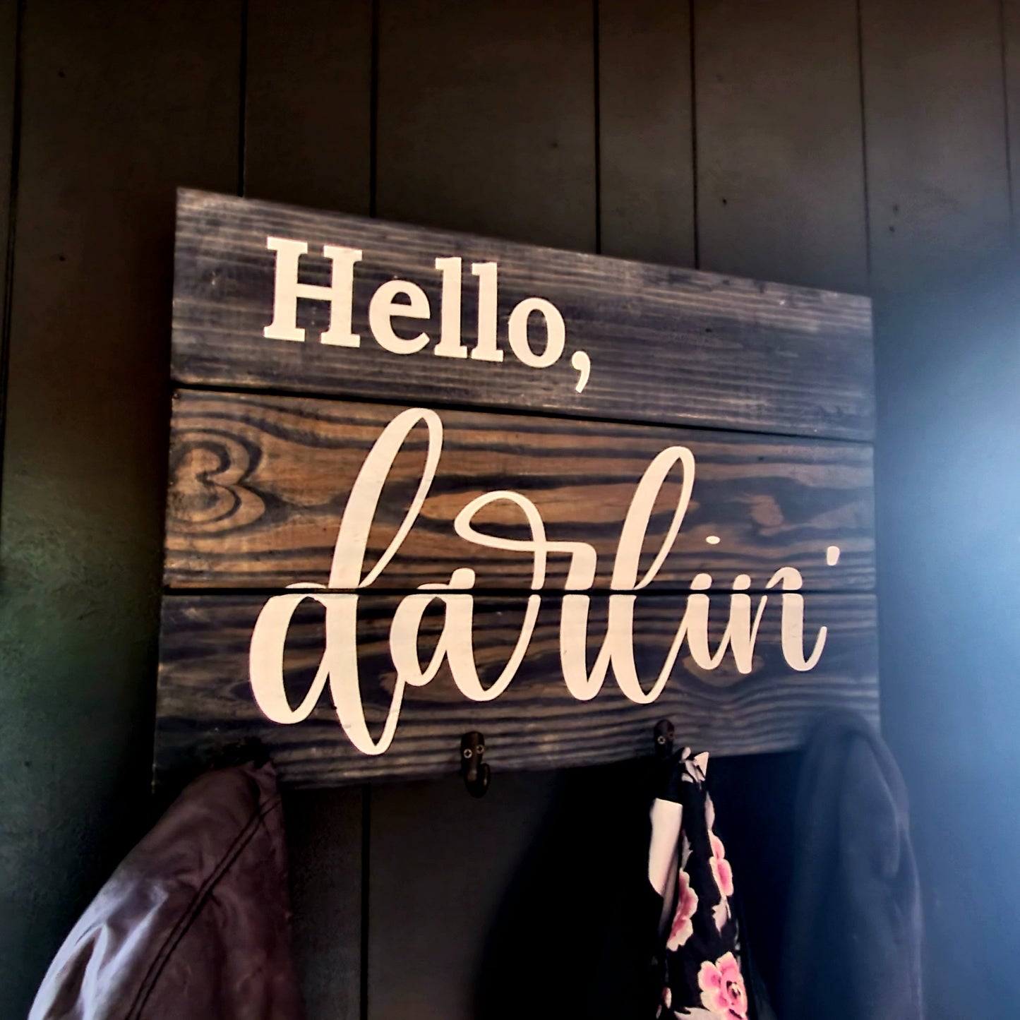 Hello Darlin' Dark Blue Coat Rack