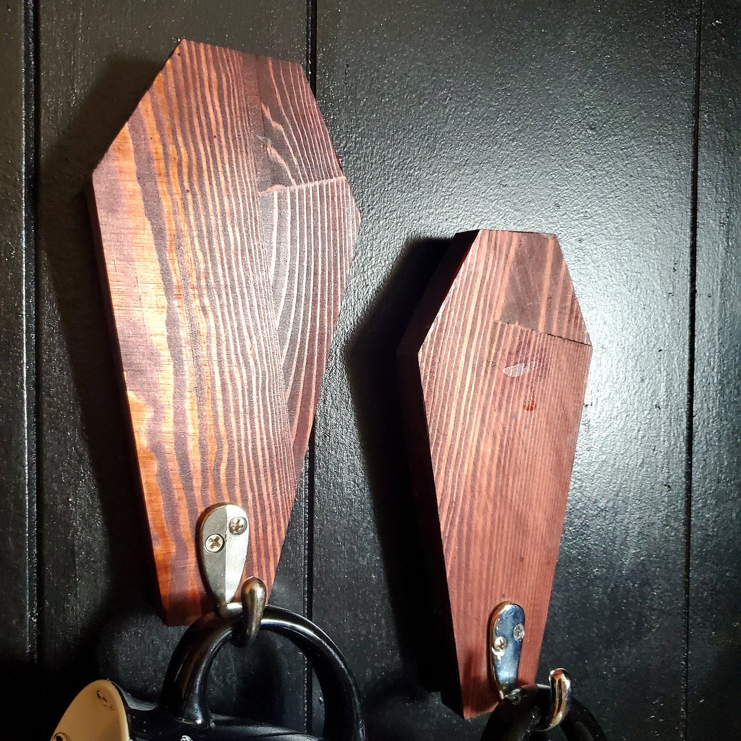 Rustic Coffin Wall Hooks