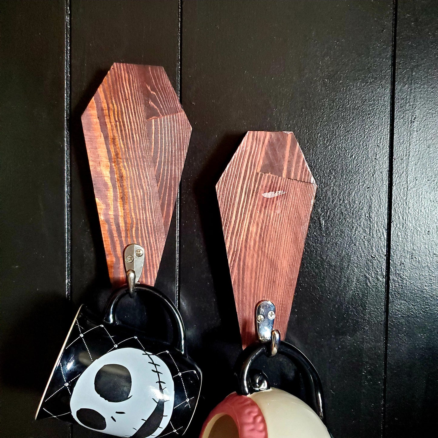 Rustic Coffin Wall Hooks