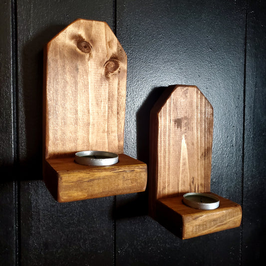 Rustic Tea Light Candle Holders