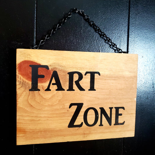 Fart Zone Hanging Wall Sign