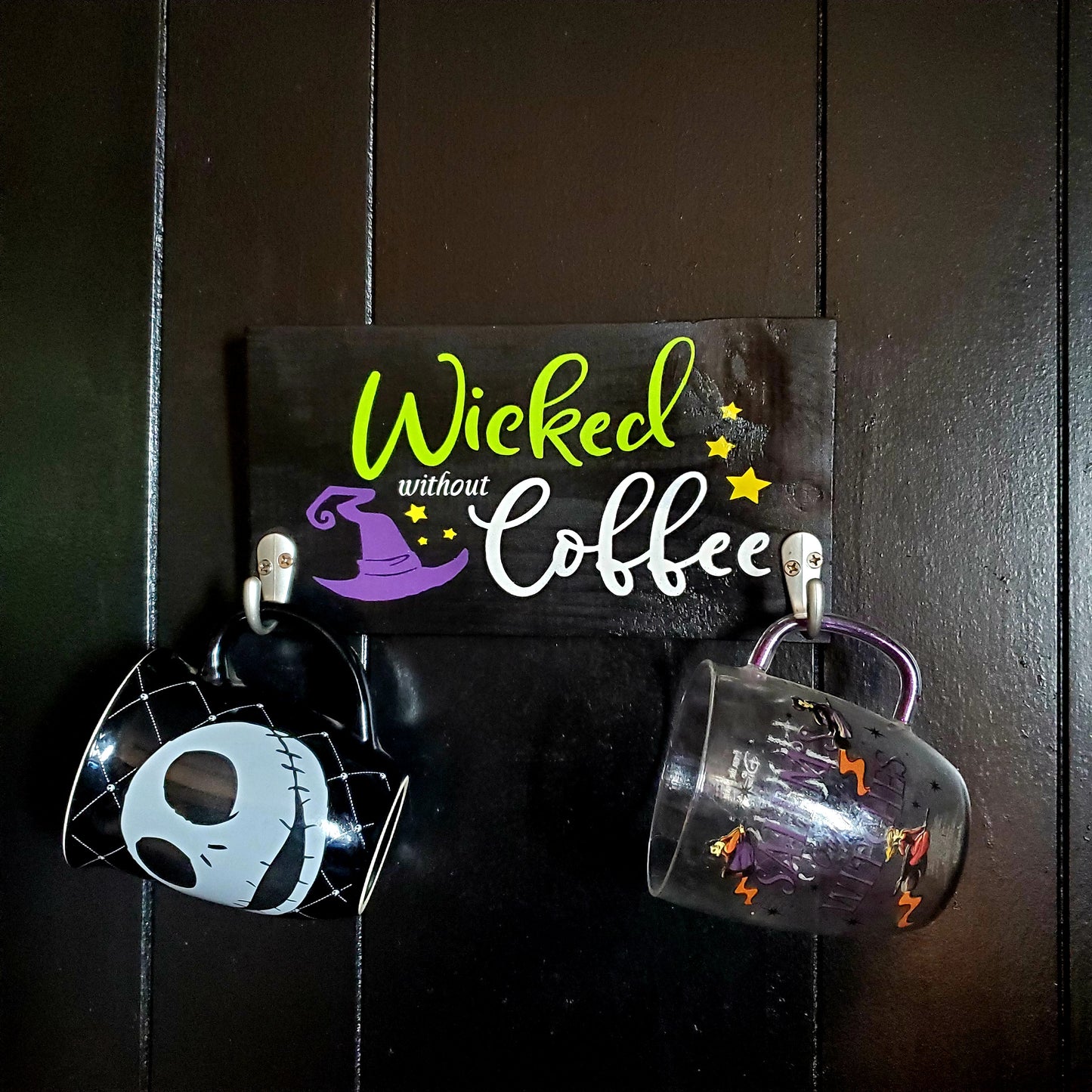 Wicked without Coffee Halloween Cup Holder Sign