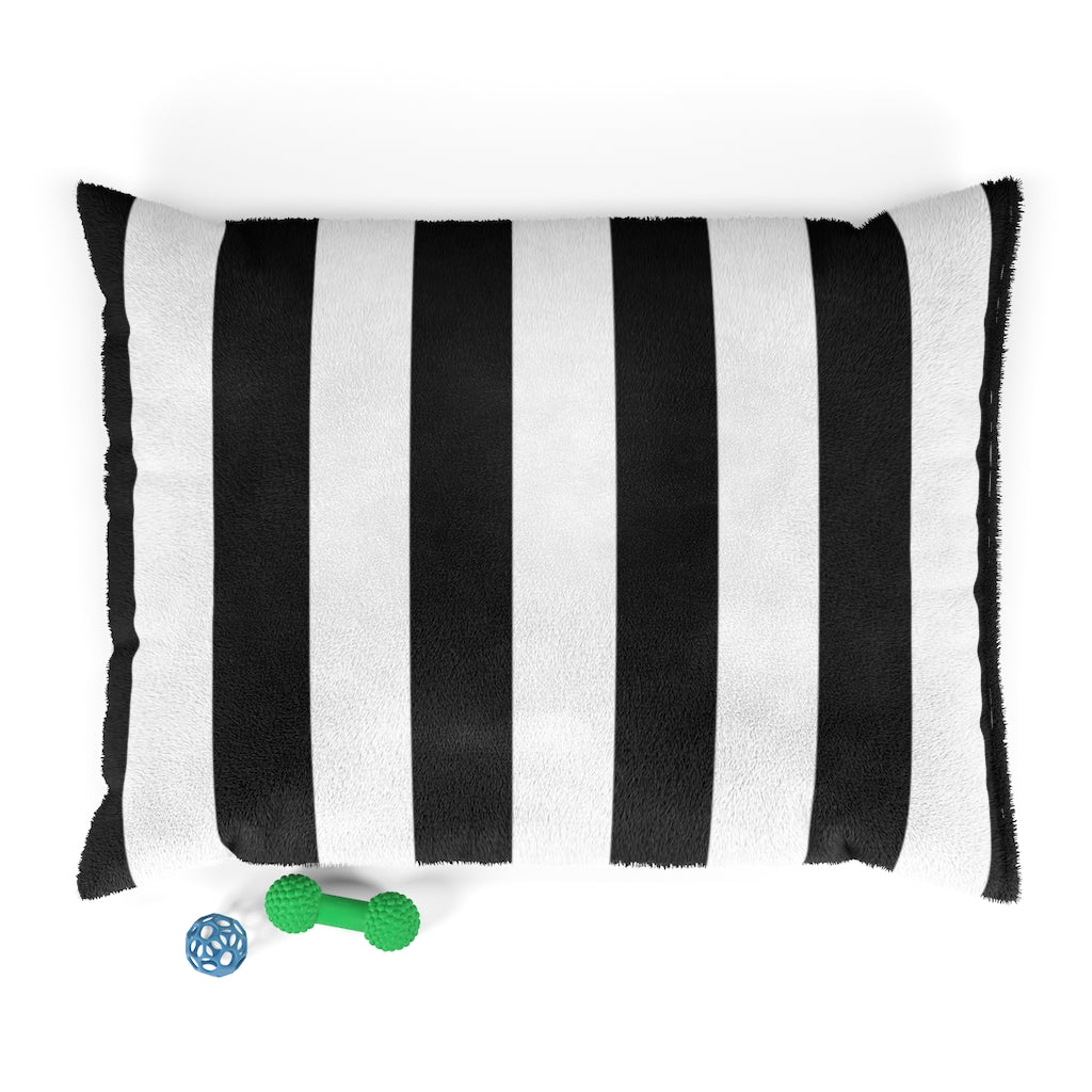 Gothic Beetlejuice Striped Pet Bed