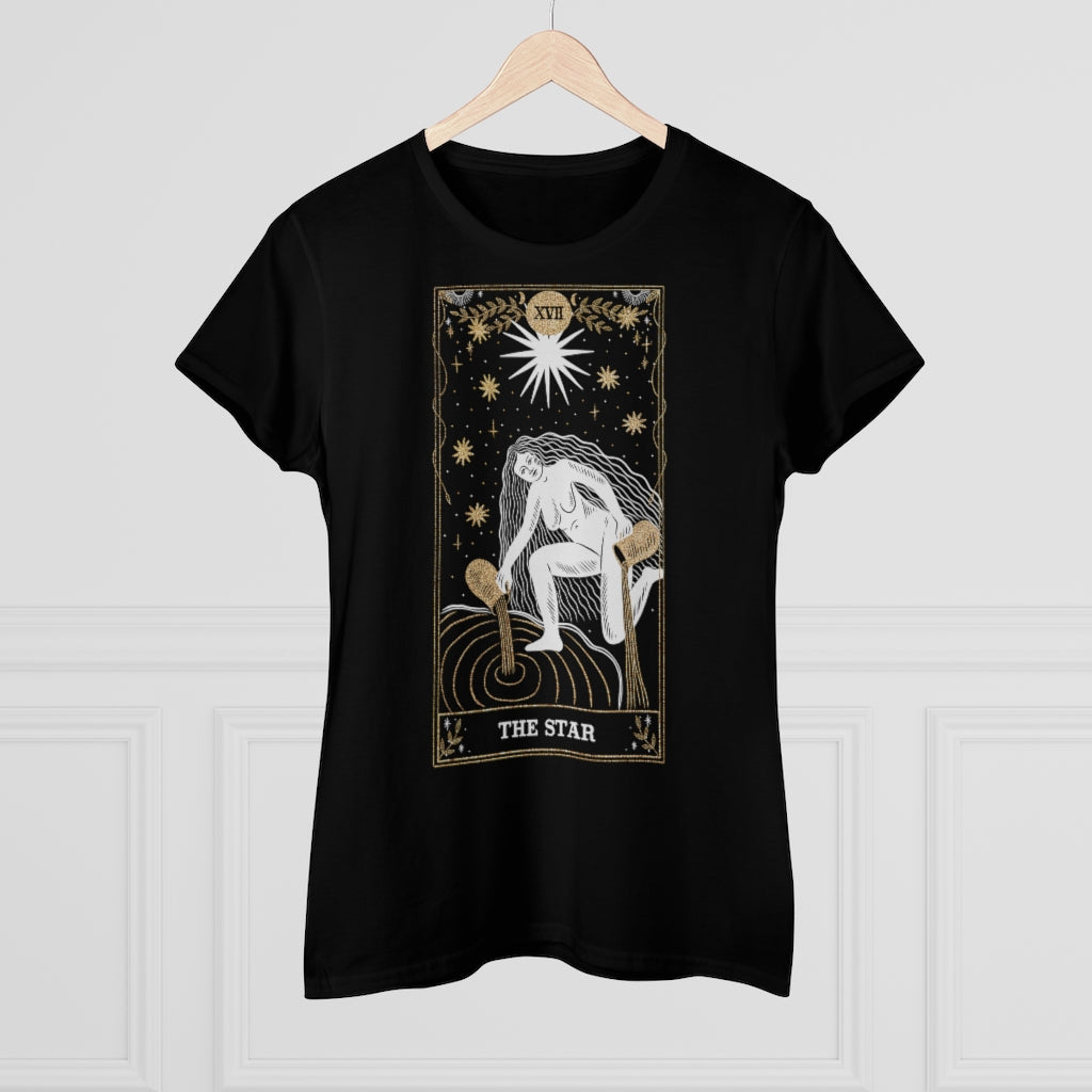 The Star Tarot Card Ladies T-Shirt