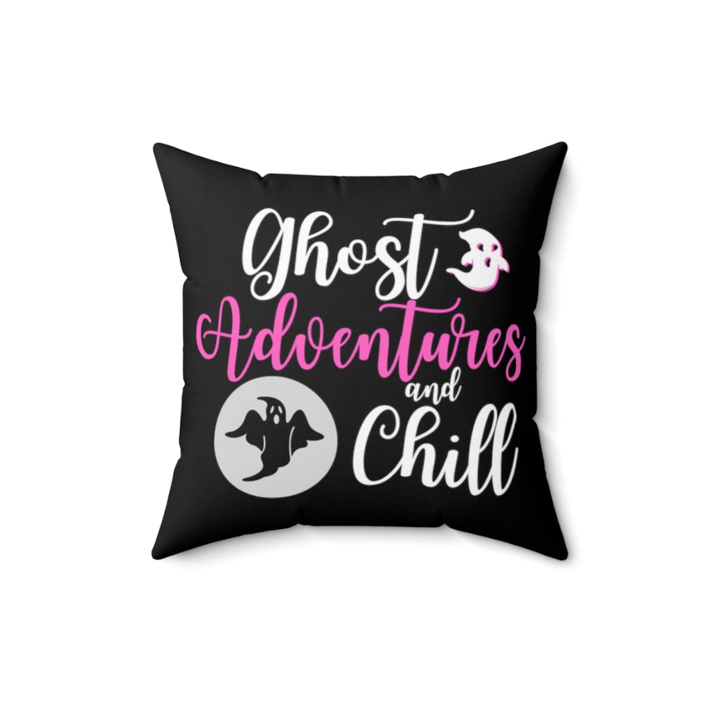 Ghost Adventures and Chill Pink and Black Throw Pillow