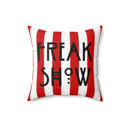 Freak Show Red and White Striped Throw Pillow