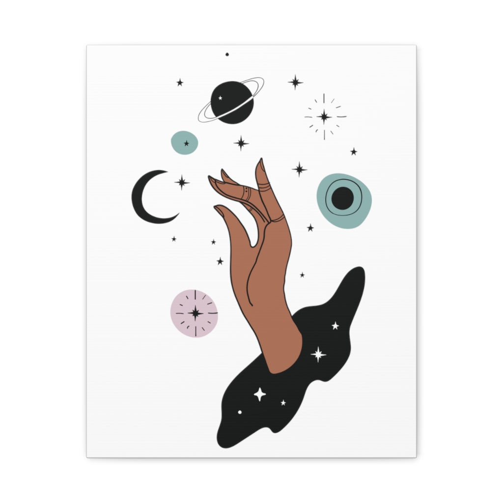 Bohemian Hands Celestial Hanging Canvas