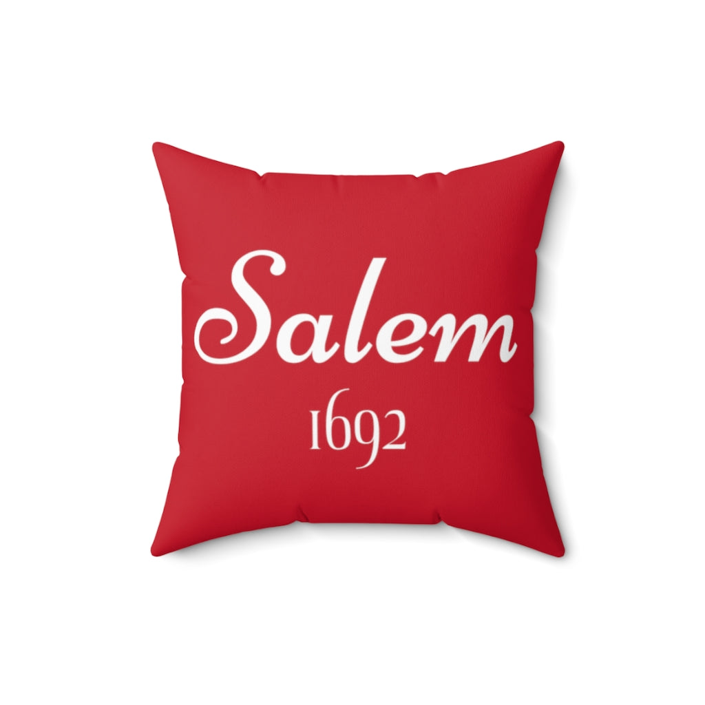 Salem 1692 Red Throw Pillow