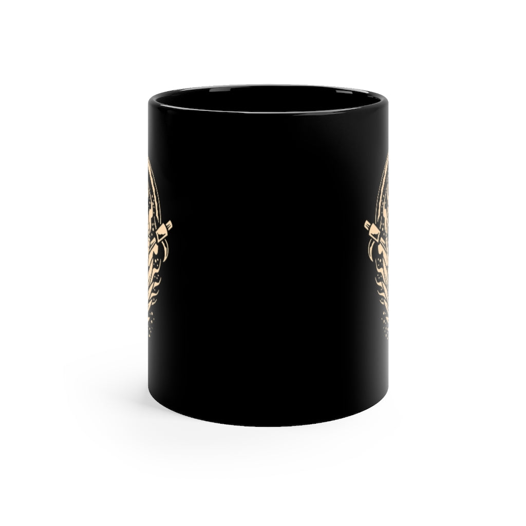 Boho Coffin Moon Black Coffee Cup