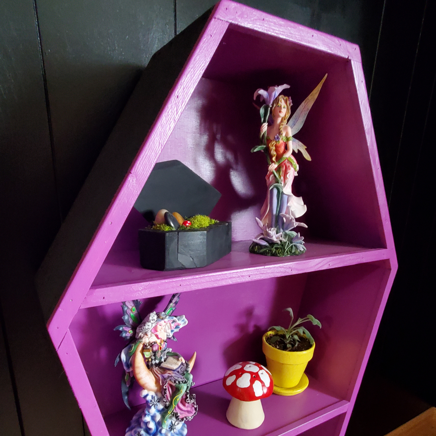 4ft Purple Coffin Shelf