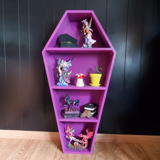 4ft Purple Coffin Shelf