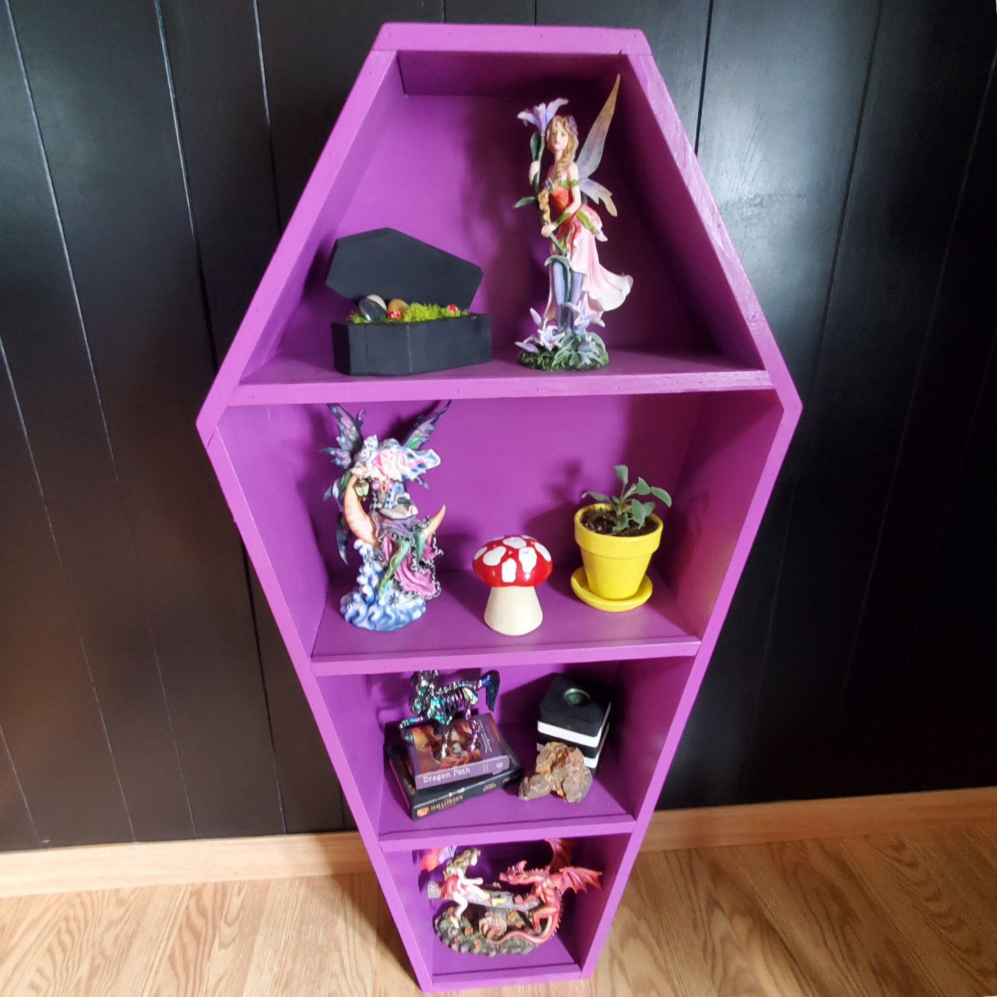 4ft Purple Coffin Shelf