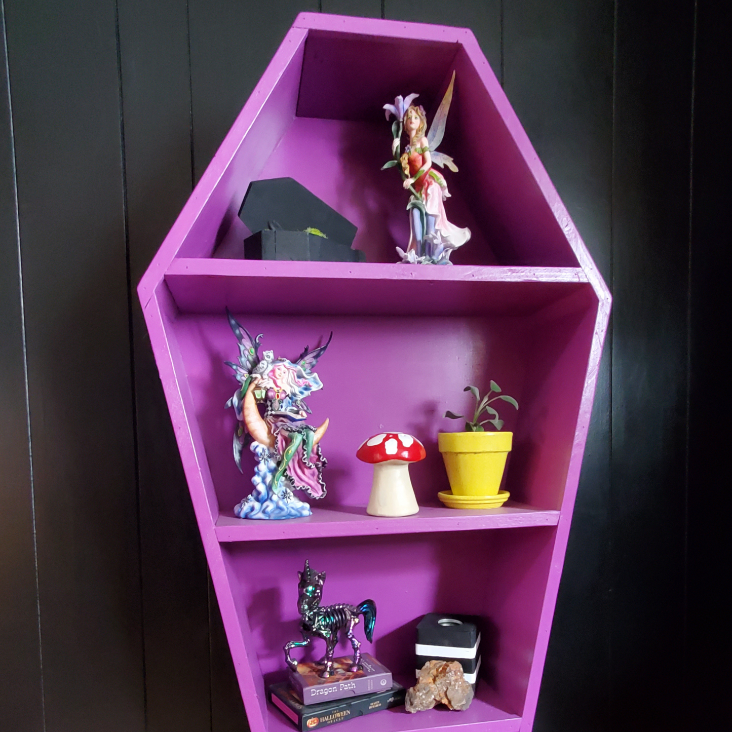 4ft Purple Coffin Shelf