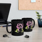 Pastel Pink Gothic Rose Black Coffee Cup