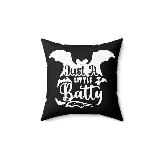 Just a Little Batty Halloween Throw Pillow