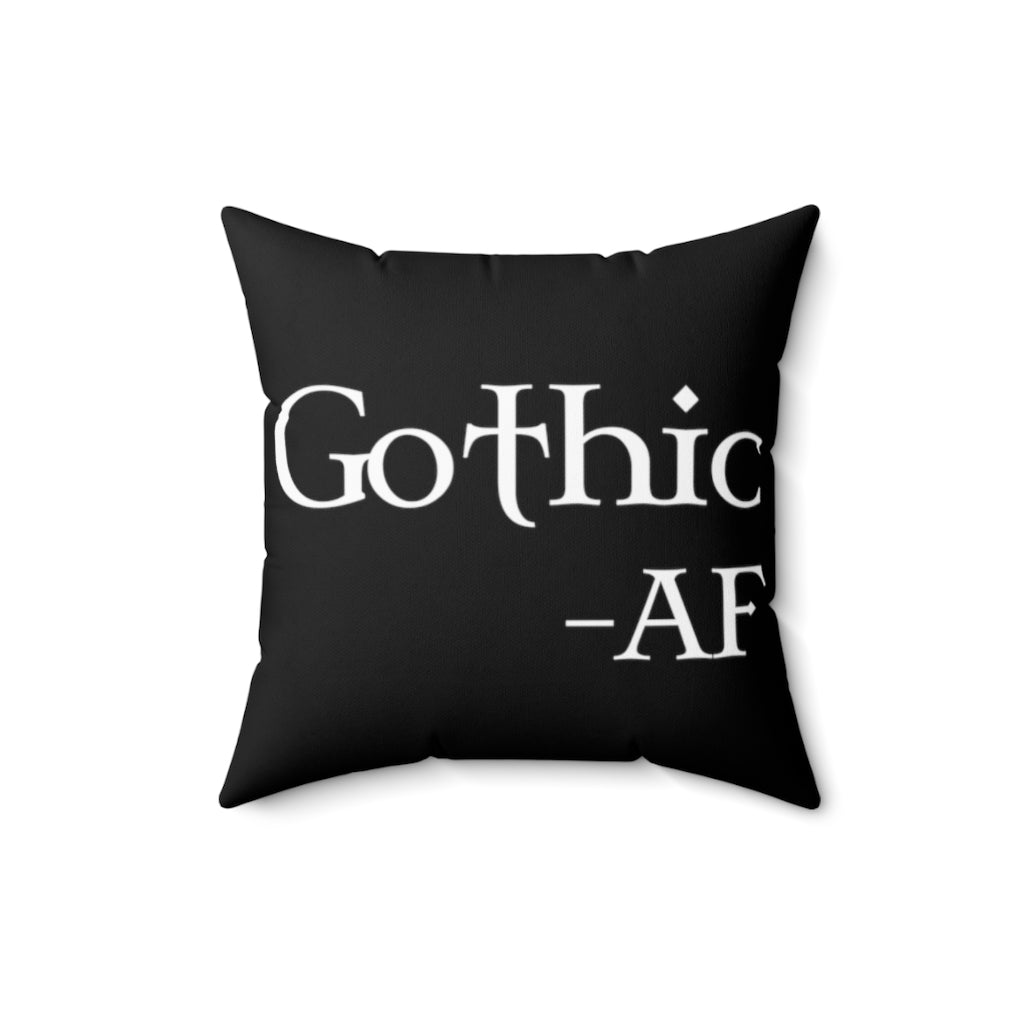 Gothic AF Witchy Occult Black Throw Pillow