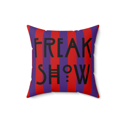 Freak Show Red and Purple Striped Throw Pillow